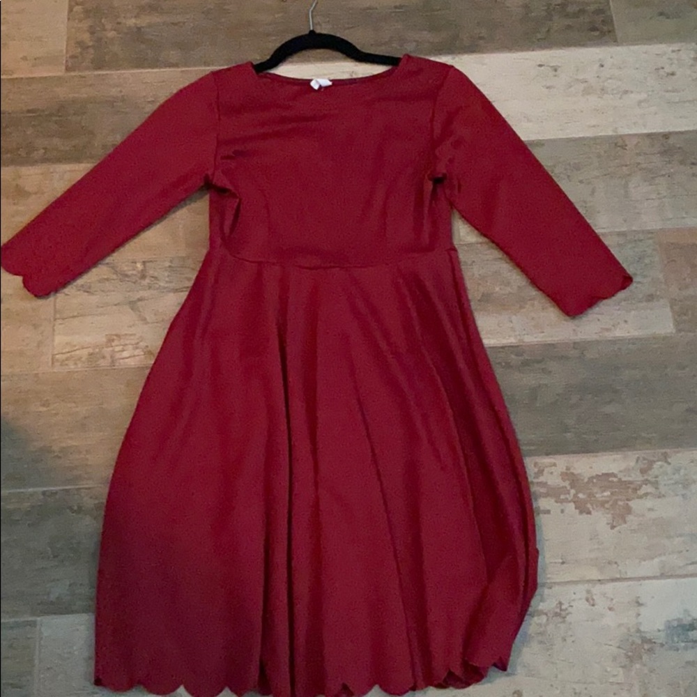 Pinkblush scalloped dress